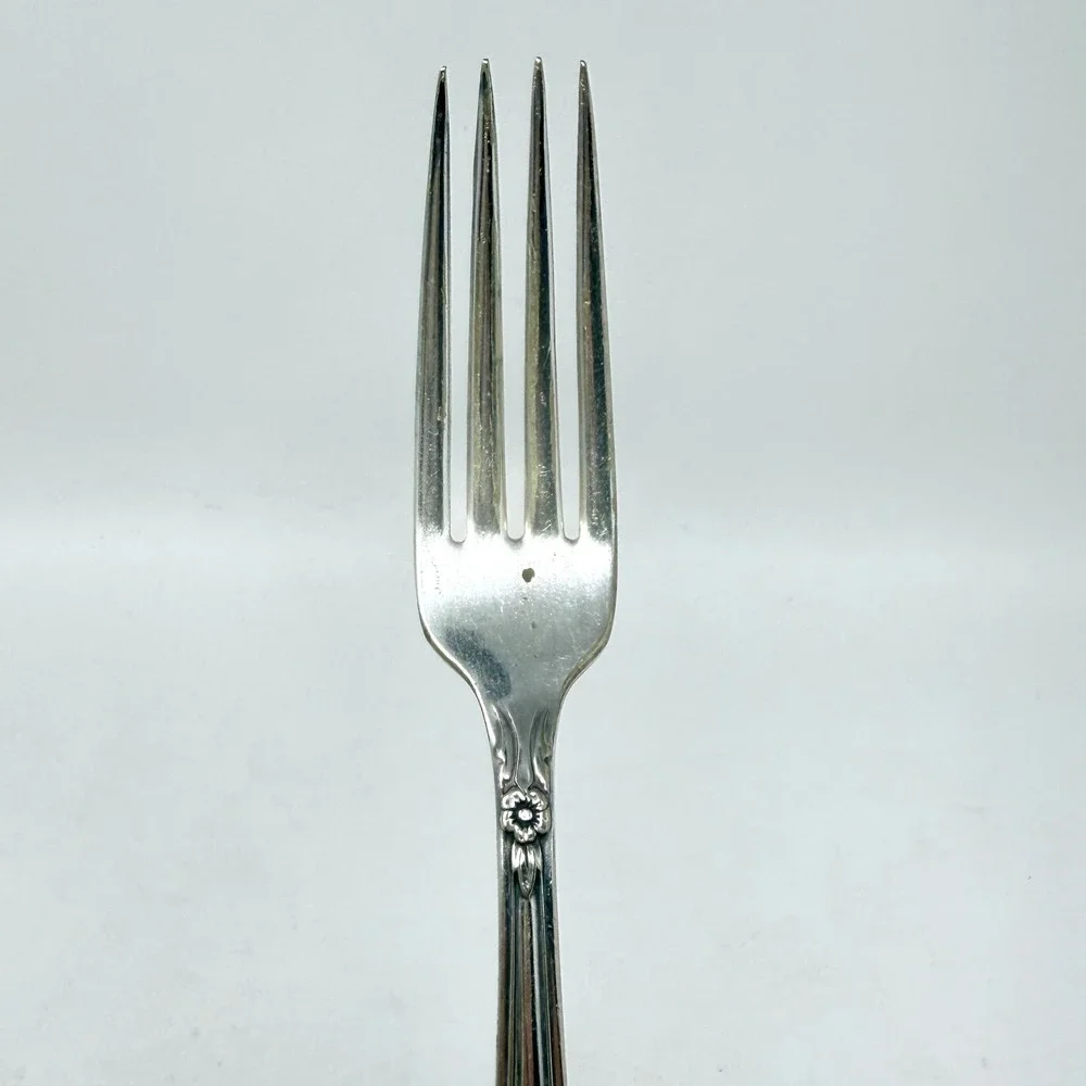 Oneida Valley Rose Serving‎ 4 Pcs 3 Spoons Dinner Fork Silverplate Flatware READ
